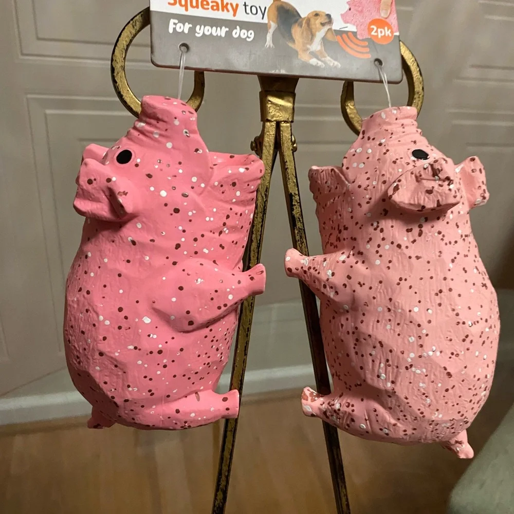Pigs Dog Toy Durable Latex Dog Toys with Squeaker Grunting Interactive Dog Toy
